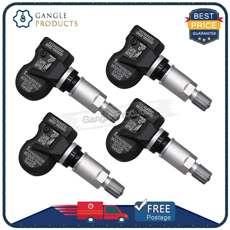 

4PCS TPMS 802000014AA Tire Pressure Monitor System Sensor 433MHZ For EXEED TX TXL VX Lingyun Lanyue