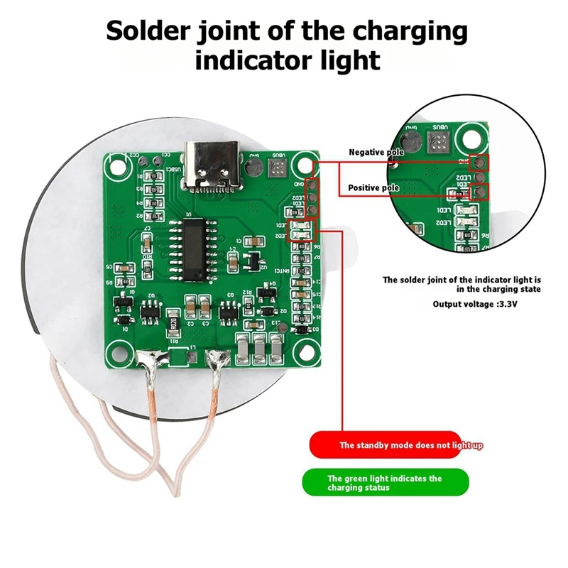DT23 15W Wireless Charging Transmitter Fast Dock, Compact Car Mount Phone Holder, for Qi-Compatible Module