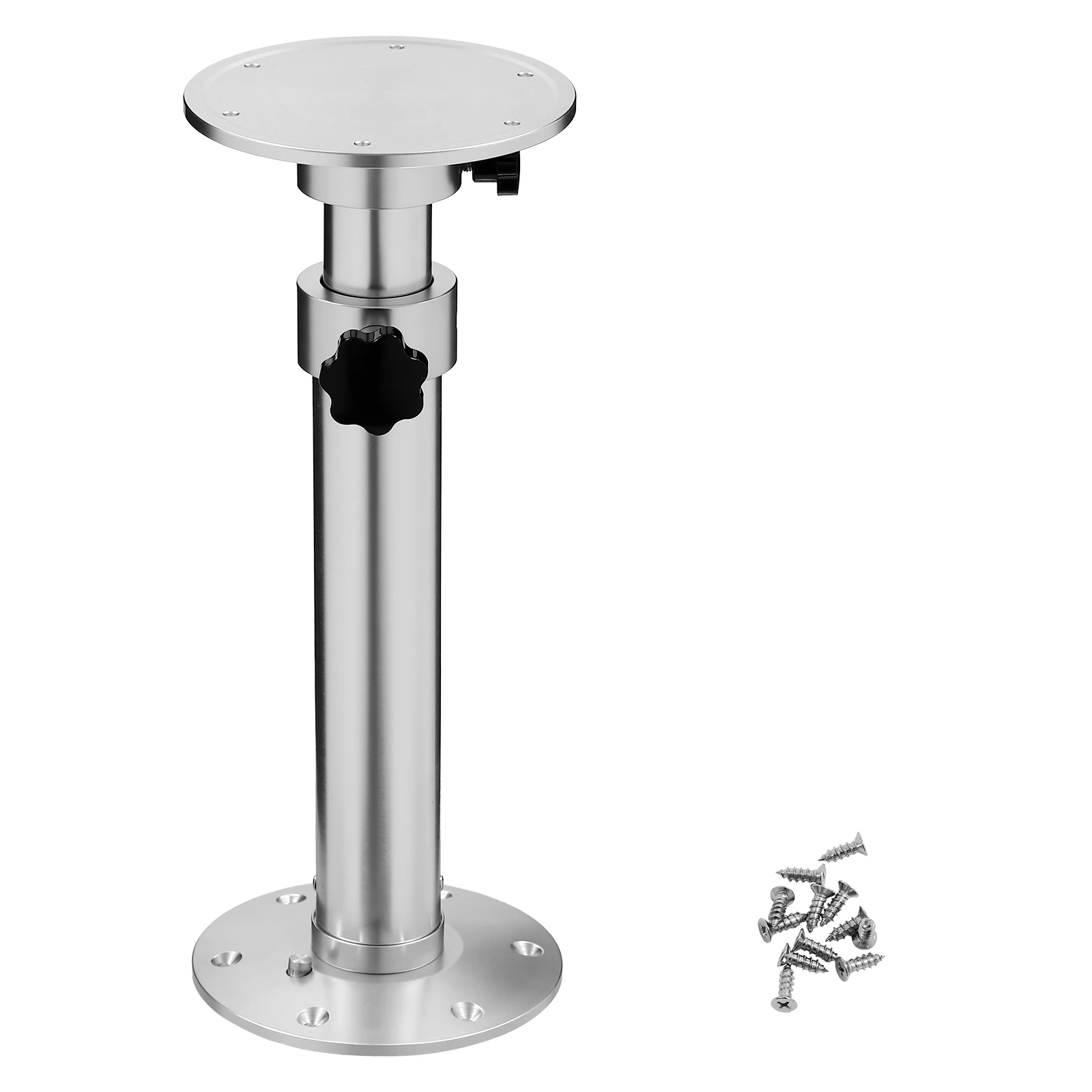 Silver Adjustable& Detachable Table Base, Table Pedestal Kit, Adjustable Table Leg