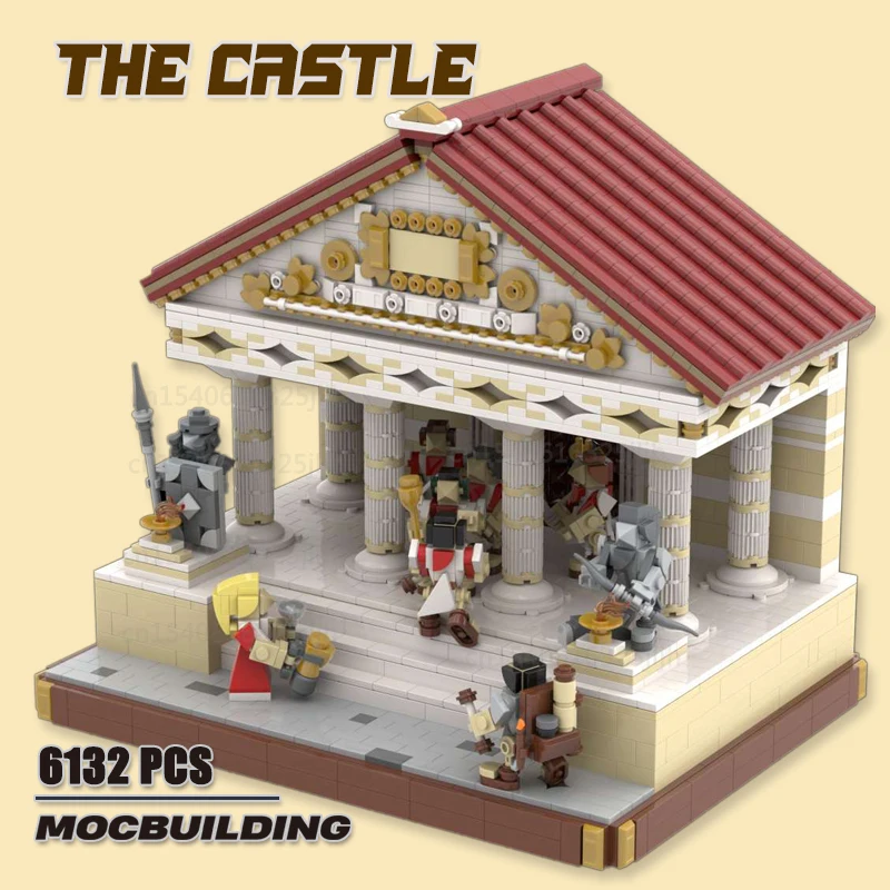 Ancient Roman Temple MOC Building Blocks Famous Castle Architecture City Street View Modular Brick Creative Collection Toys Gift