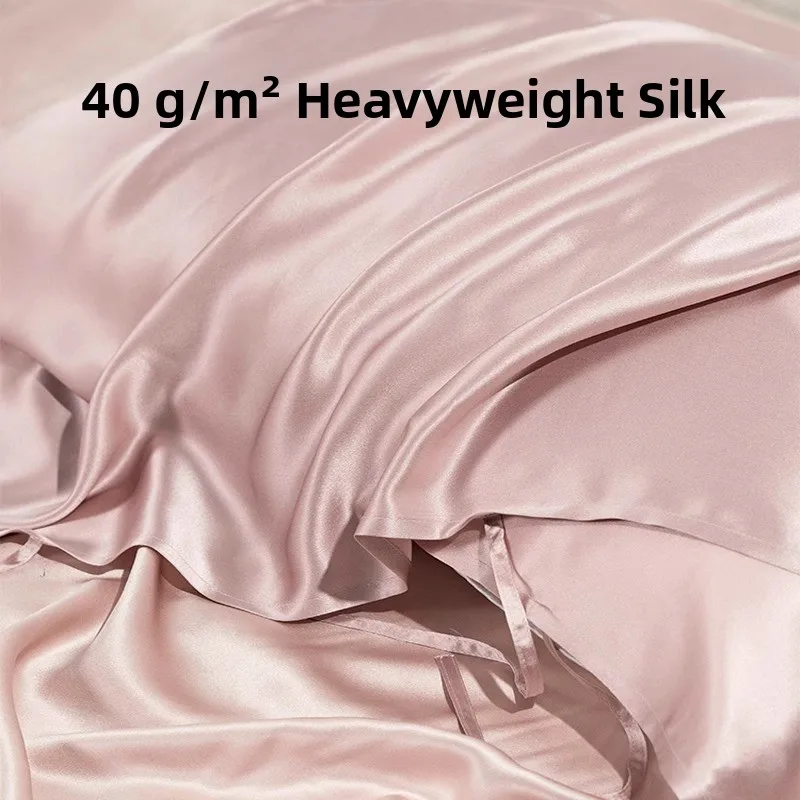 

4030 Momme High-End Heavyweight Real Silk Pillowcase 00 Silk Breathable Luxury Single Pillow Cover Bedding
