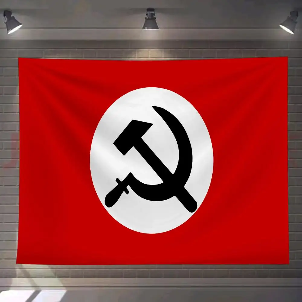Bolshevik Soviet Union CCCP Tapestry Custom Living Bedroom Party Dormitory Interior Wall Bohemian Decoration Attached Clip