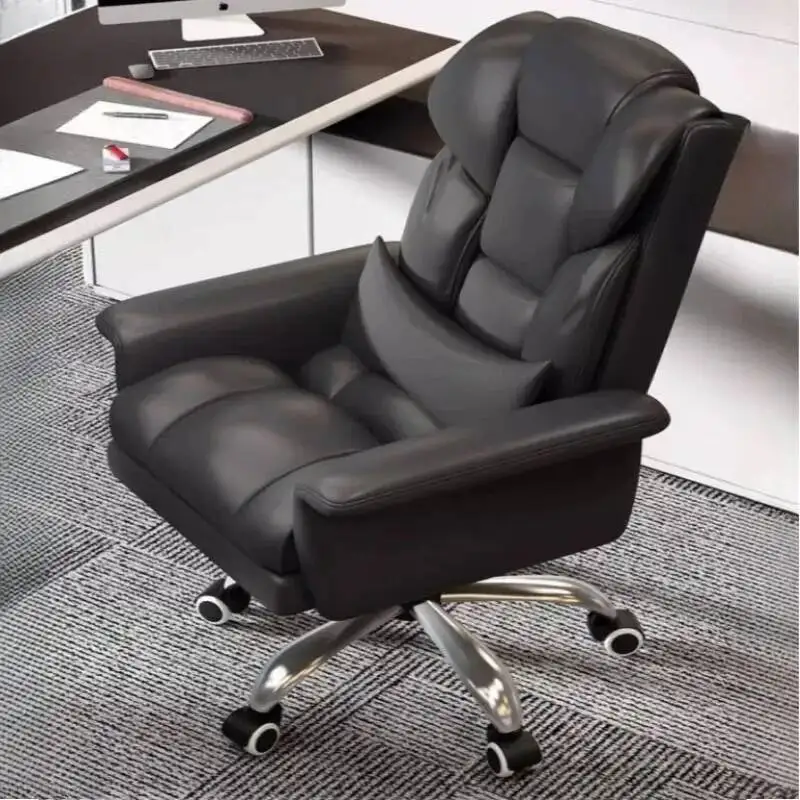 Cadeira ergonômica moderna com encosto giratório, para escritório, computador, jogos, relaxamento, confortável, móveis para casa