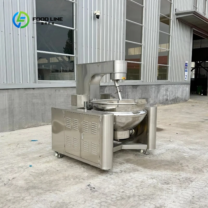 Customized Commercial Full-Automatic Planetary Stirring Wok for Beef Chili Sauce Hot Pot Base Cooking Machine