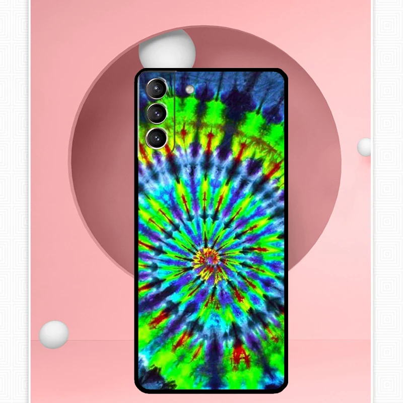 Trippy Tie Dye Hippie Art Case For Samsung Galaxy S22 S23 S24 Ultra Note 20 10 S8 S9 S10 Plus S21 S20 FE Soft Cover