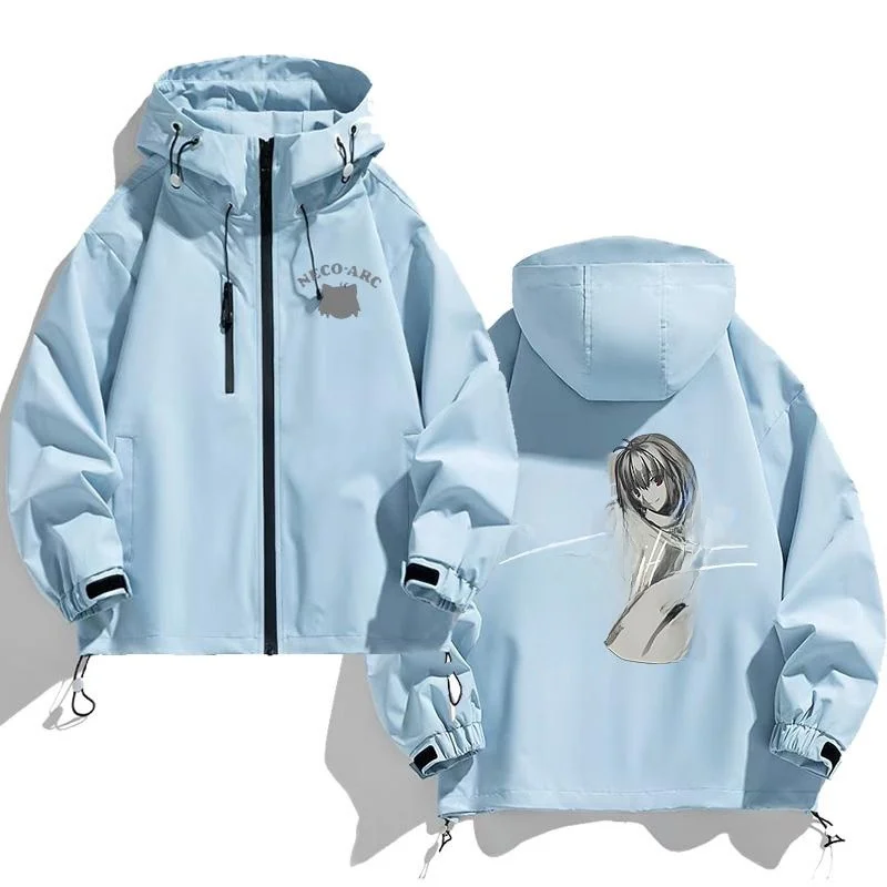 

Anime Themed Windproof Jaet Quilted Outerwear Stand Collar Long Sve Zipper Closure Youth Faion Spring Autumn Winter