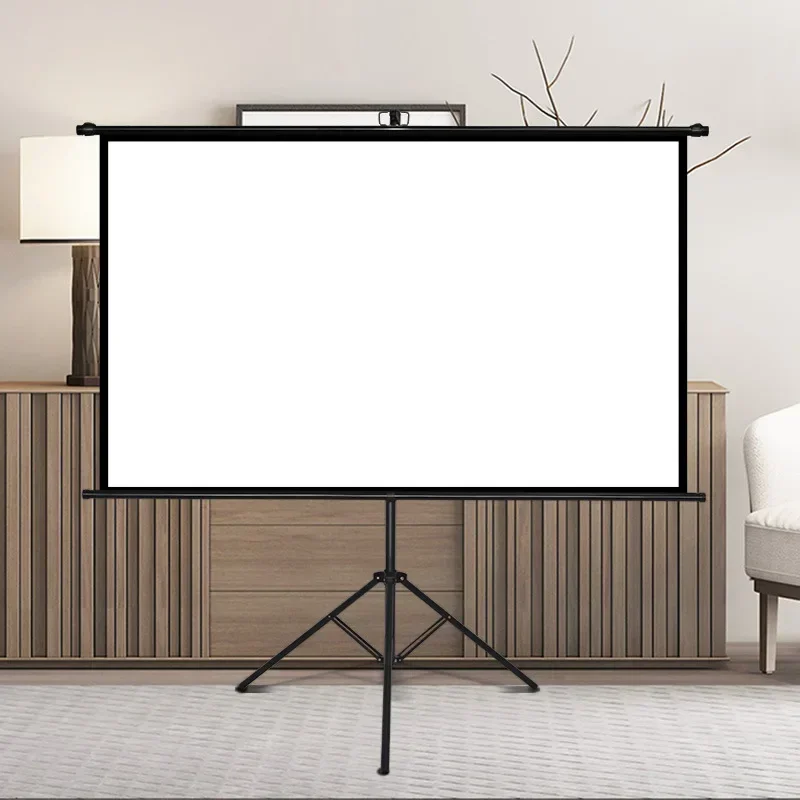 Projector curtain, removable for home use, lifting, projection cloth, portable outdoors, free of punching