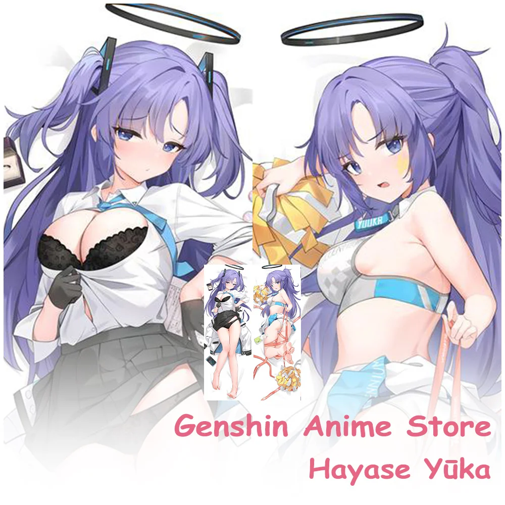

Dakimakura Game Blue Archive Hayase Yuka Body Pillow Case Anime 2Sided Printed Cartoon Hayase Yuka Pillow Cover Cosplay Props