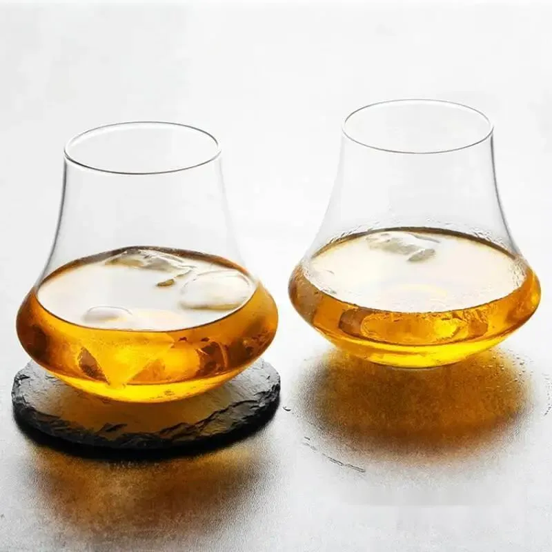 2 Vasos de Cristal Anchos para Degustación de Whisky, Estilo Australiano, para Aromatizar, Copa de Vino, Vaso para Whisky, Chivas, Licor