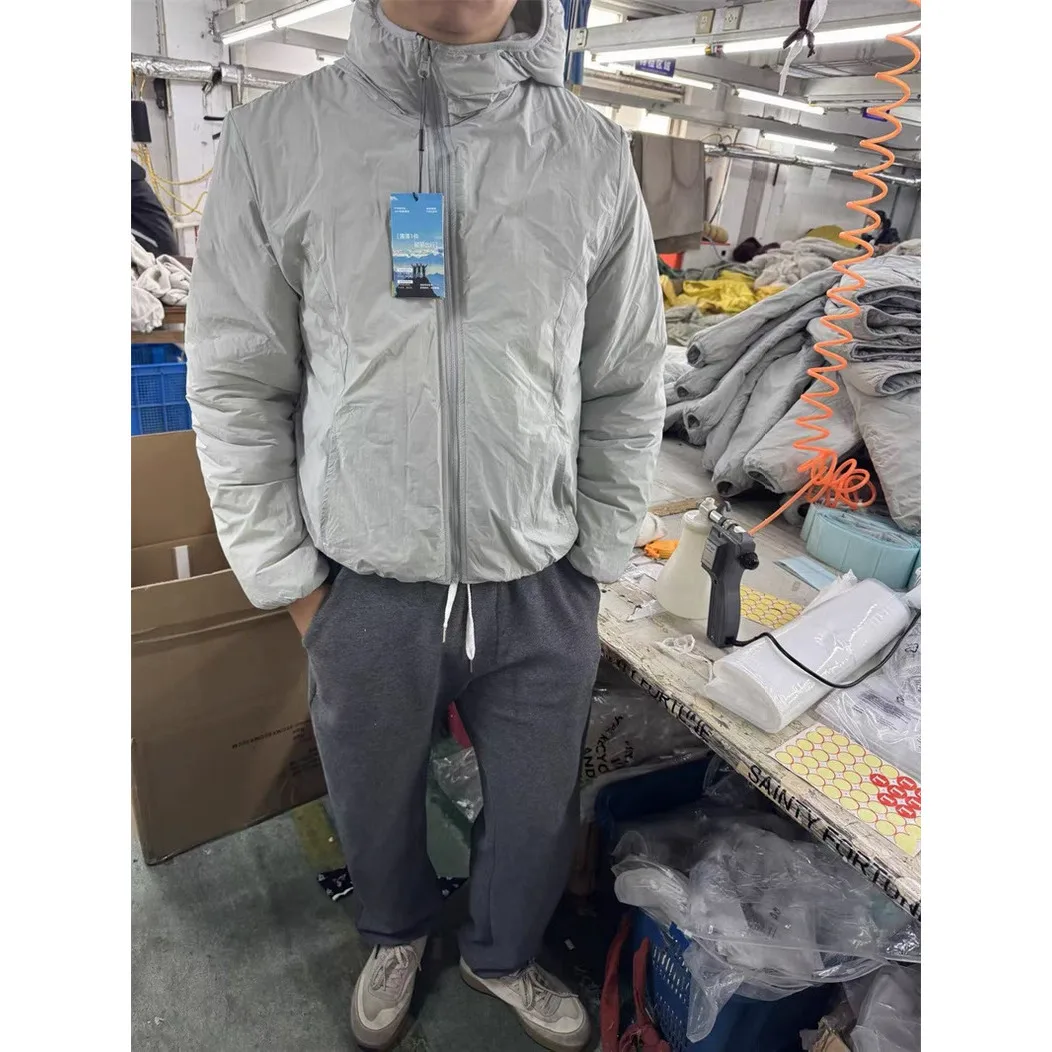 

Легкая хлопковая куртка в простом стиле, теплая зимняя повседневная куртка с капюшоном, с наполнителем из полиэстера, молодежная, модная.