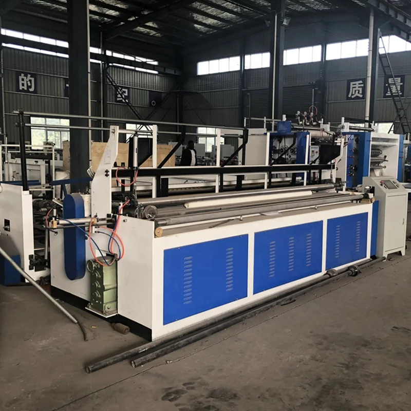 Automatic Toilet Paper Making Machine Small Roll Rewinding Cutter Line Toilet Tissue Machine For Mini Paper Factory Use