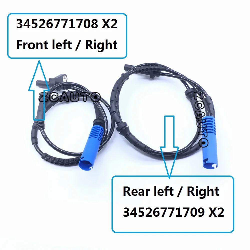 34526771708 34526771709 ABS Wheel Speed Sensor Rear Front left / Right For BMW 745i 750li 760i ALPINA B7