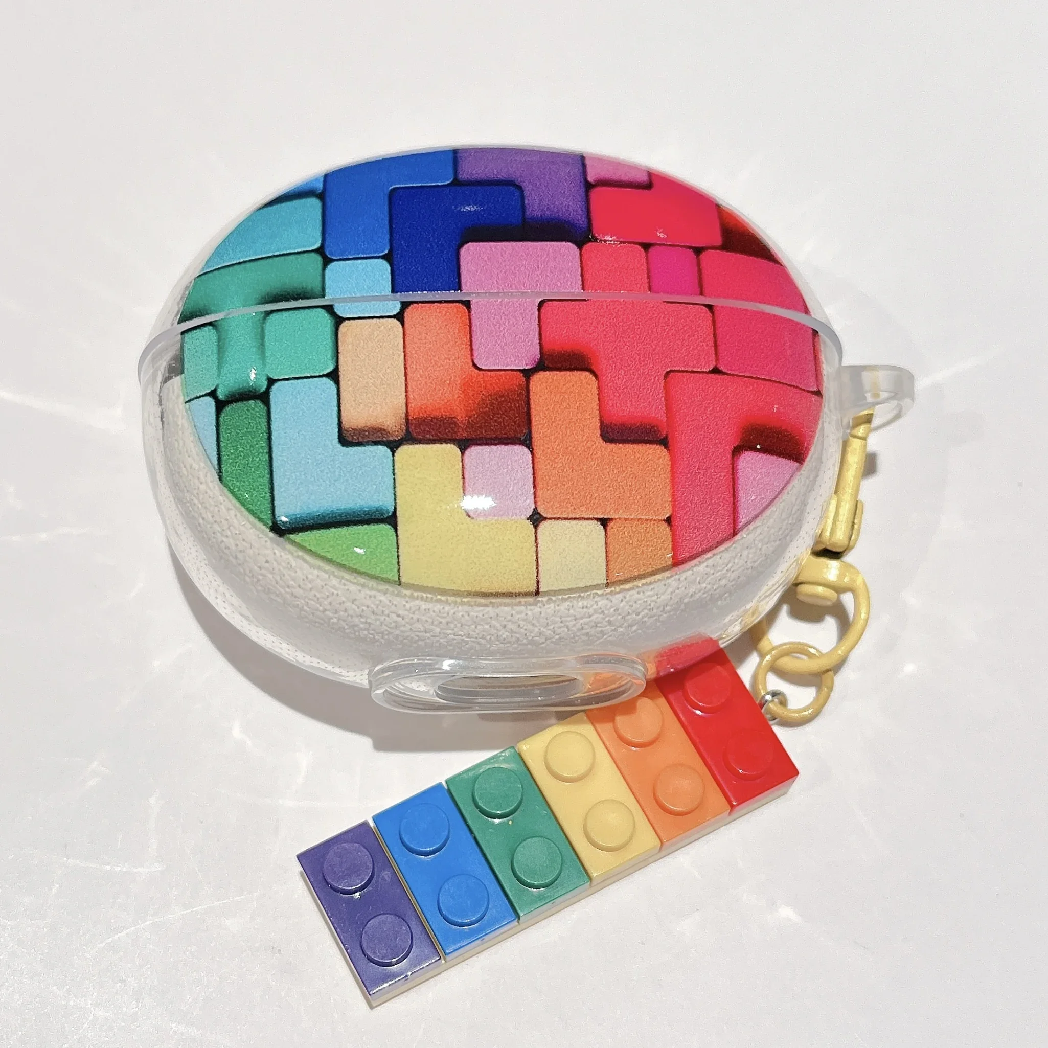 

For QCY C50 Soft Case 3D Cartoon Star Bear Butterfly Earphone Cover QCY Crossky C50 Headphones Box Fundas With Keychain