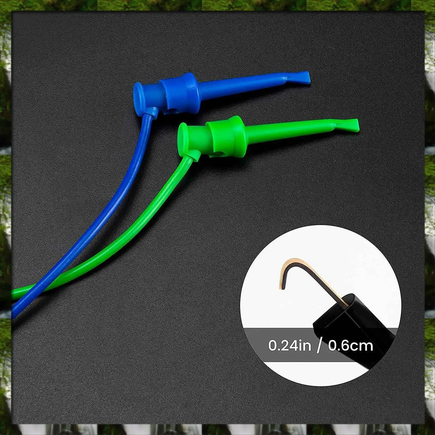 The New 5PCS Test Hook Wire Stackable Banana Plug To Mini Grabber Multimeter Test Lead Set Flexible Wire Leads 500V/5V 39 Inch