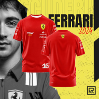 Summer Fashion Ferrari F1Racing Team Short Sleeved T-shirt For Daily Racing Fans, Sweat Wicking Racing Suit