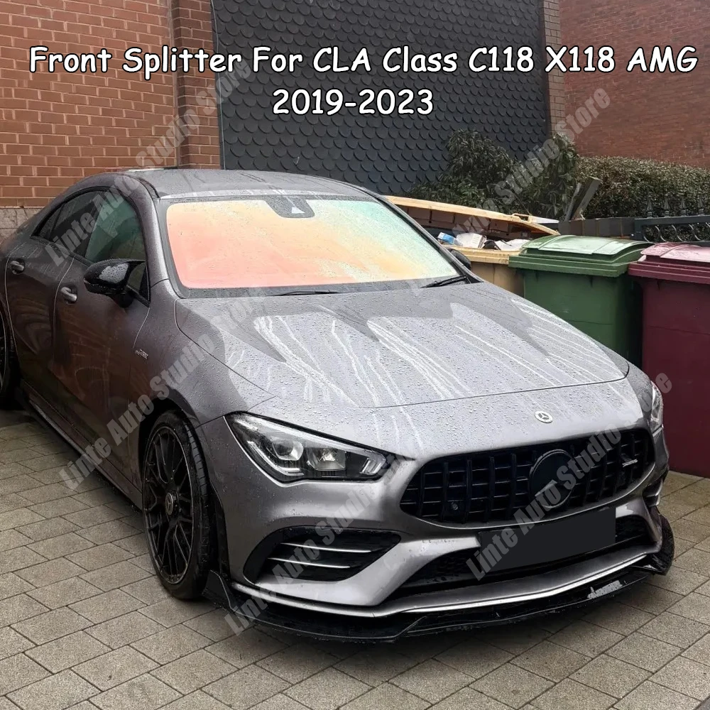 for Mercedes Benz CLA C118 X118 CLA220 250 CLA35 AMG 2019-2023 Pre-Facelif Front Bumper Lip Diffuser Splitter Protector Bodykits