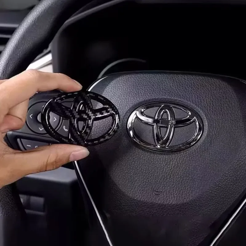 

Эмблема-значок 6,5x4,5 см, наклейка для Toyota Corolla, Camry, RAV4, Yaris, Vios, Hilux, Prius, C-HR, для центральной части руля, стайлинг