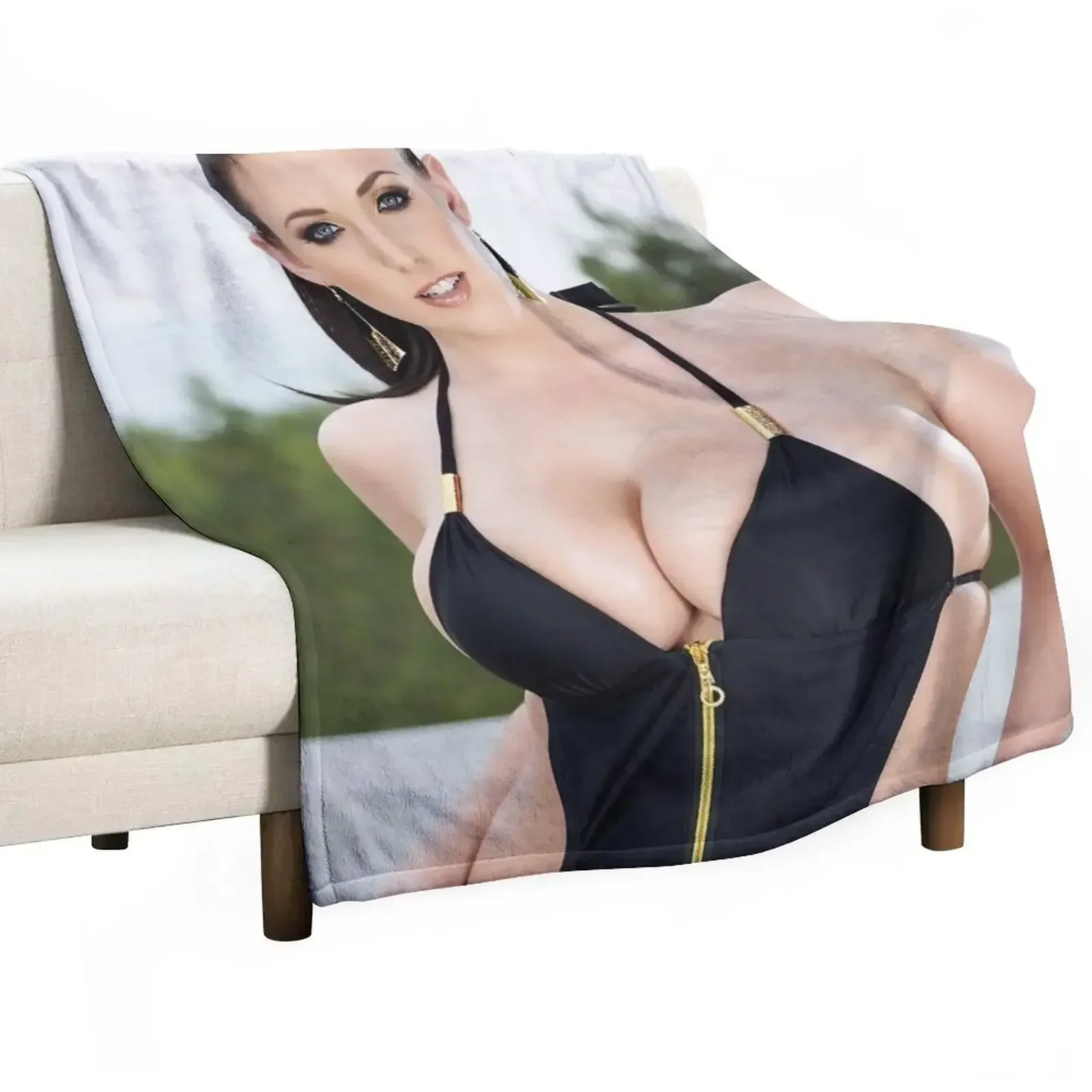 

Angela White Throw Blanket Soft Home Decor Blanket for Couch Bedroom