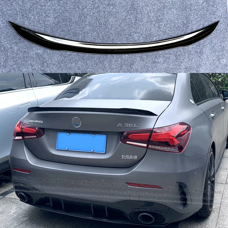 

For Mercedes Benz W177 AMG Line Sedan A180 A200 A220 A160 A250 A35 2019-2022 ABS Rear Trunk Lip Spoiler Body Kit Accessories