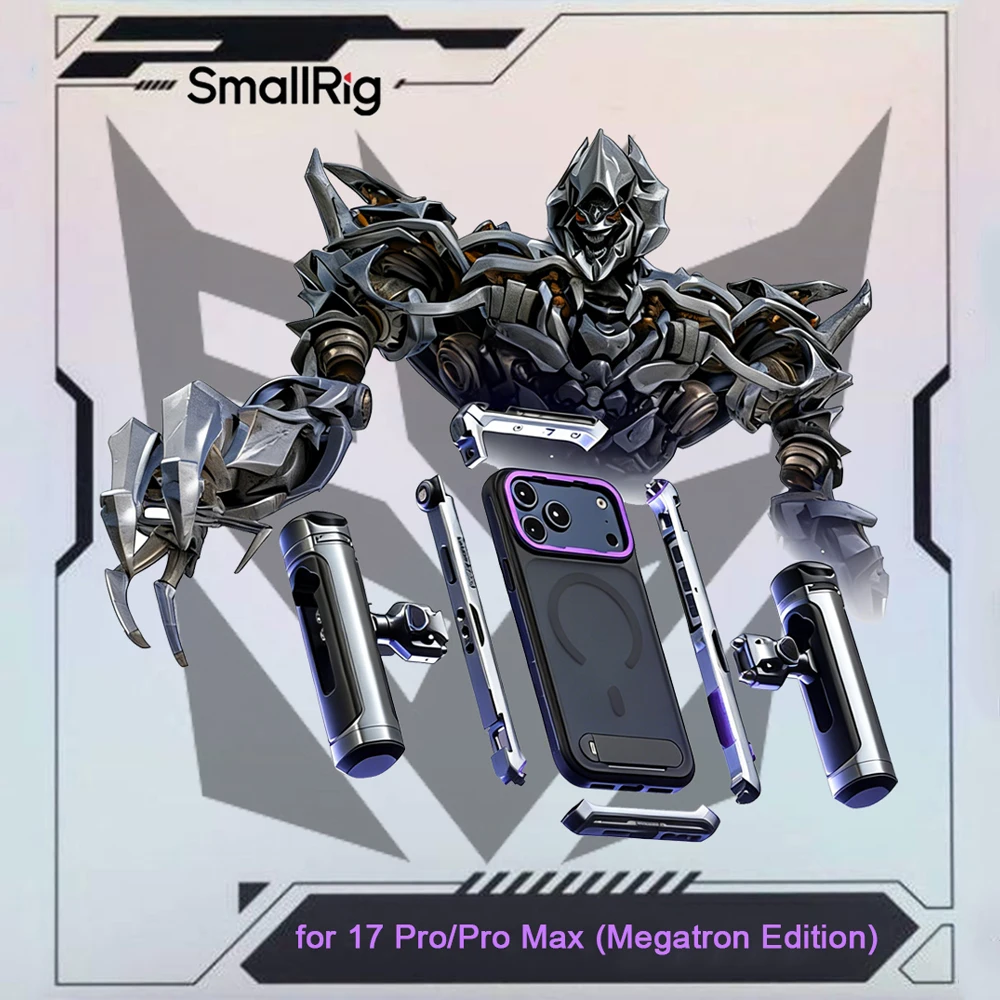 SmallRig 5584/5585 Dual Handheld Video Kit for 17 Pro/Pro Max (Megatron Edition)-Wireless Control Rotatable Handles