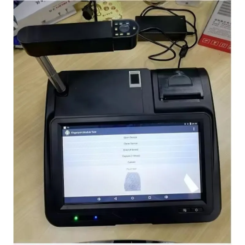 2026/10.1 Inch Android 5.1 Mobile Fingerprint Tablet FP10 with Thermal Printer and Camera Quad Core Capacitive Screen 8GB HF Sec