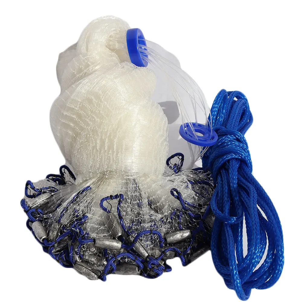 

Cast Net to USA 7ft 0.75lb/ft Cast Net Saltwater Fishing Bait Catching Net
