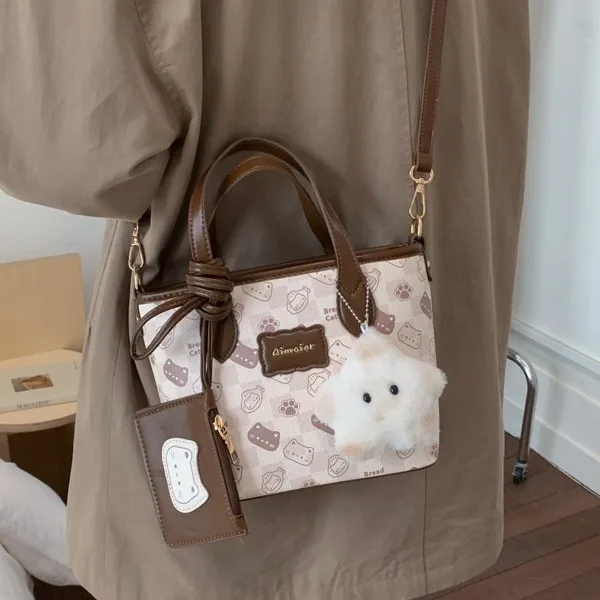 

Новинка 2025, женская большая сумка с цветочным принтом, минималистичная сумка через плечо с верхней ручкой, повседневная сумка для прогулок, универсальная и шикарная