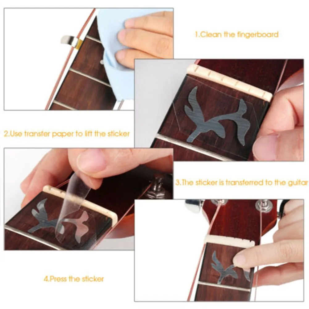 Hot Sale Newest Useful Guitar Inlay Sticker Inlay DIY Decoration Guitar Markers Polyethylene Terephthalate (PET)