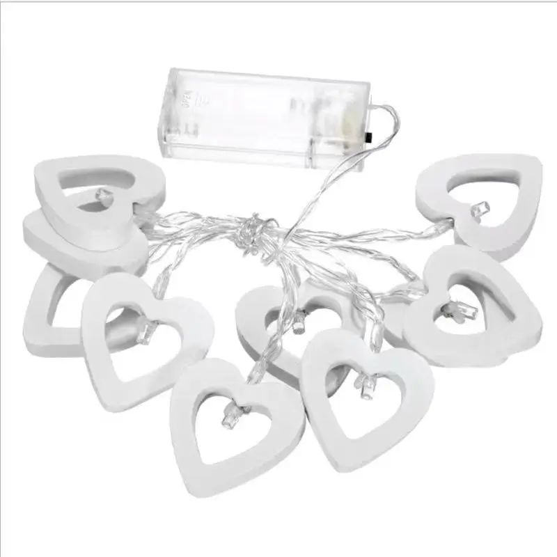 1.5M 10LED Love Heart String Lights Valentine's Day Fairy Lights Garland Wedding Anniversary Birthday Party Decoration Supplies