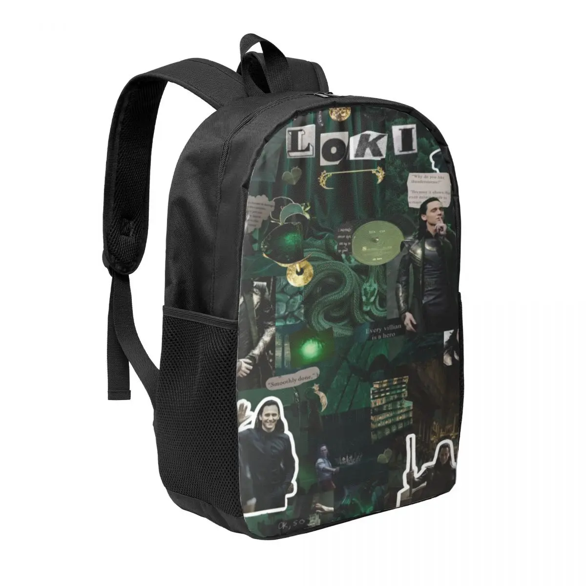 Marvel Loki Basic 17-Inch School Backpack - Minimalist and Stylish Backpack for Teens and Young Adults