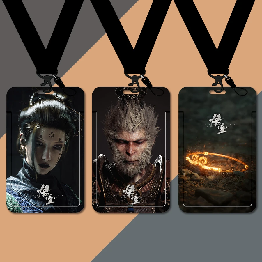 New in Stock Black Myth Wukong Game Cartoon Destiny Hero Card Holder Student Card Work Card Plastic Protective Cover