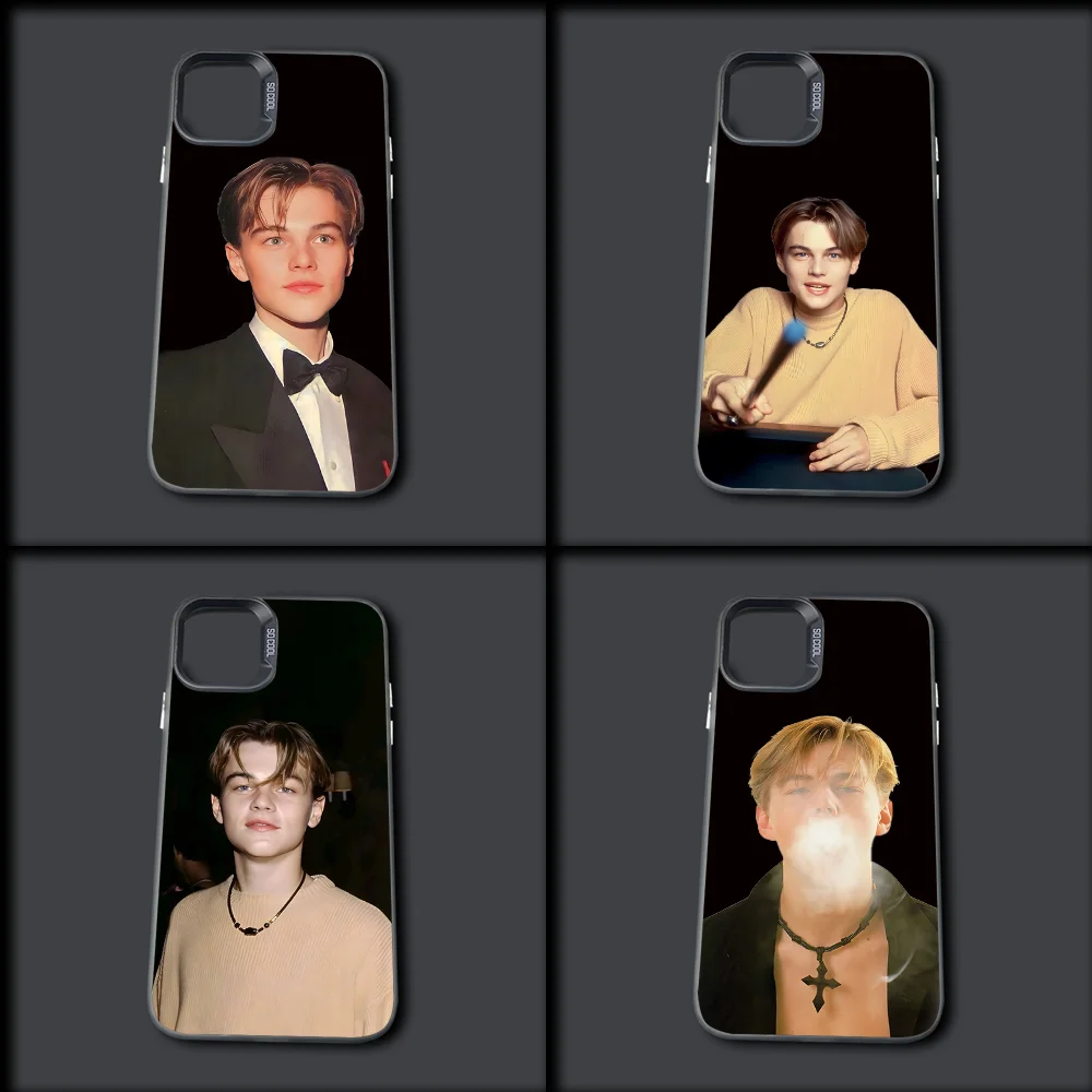 ACTOR L-Leonardo D-DiCaprio Phone Case For iPhone 16,15,14,13,12,11,Mini,Pro,MAX Gray Drop Matte Shockproof Soft Cover