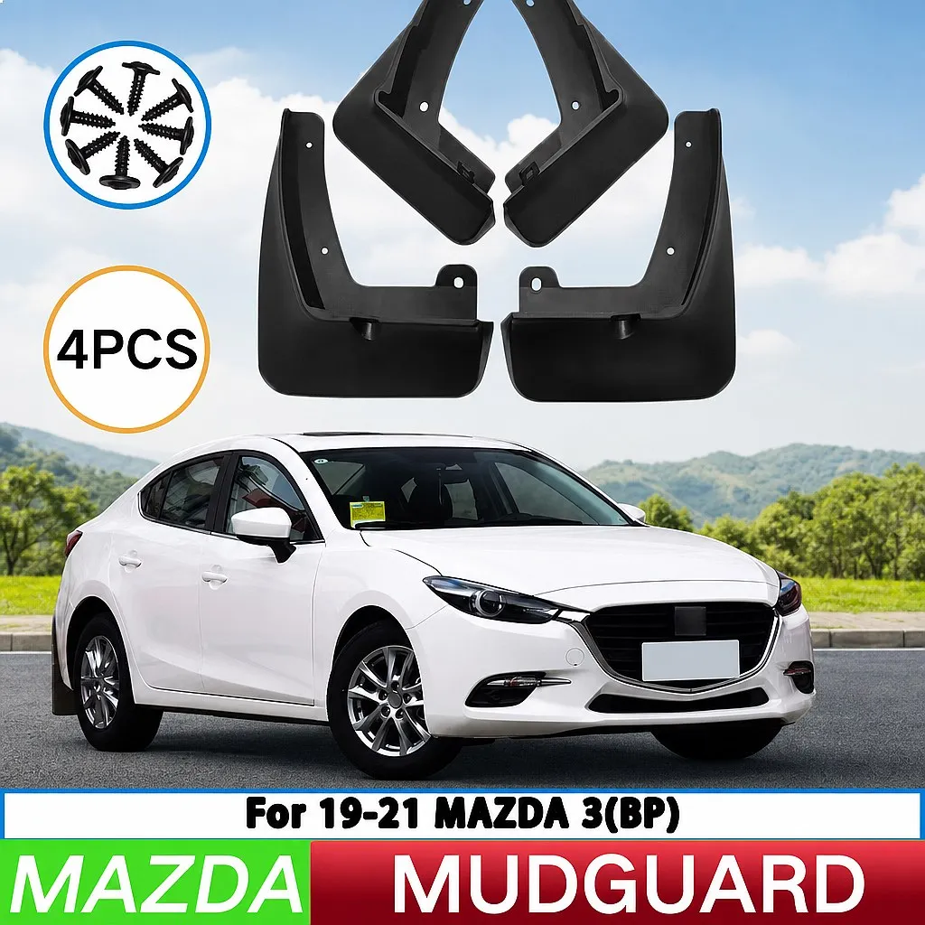 

For Mazda3 Axela 2019-2021 Mud Flaps Splash Guards Front Rear Wheel Fenders Car Accessories 4pcs