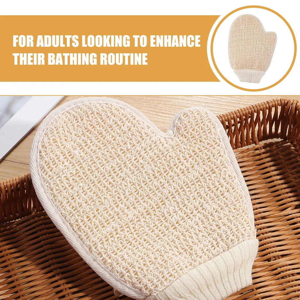 2 Pcs Bath Mud Gloves Sponges for Shower Accessories Exfoliating Body Scrubber Brush Composite Back Washer Soap