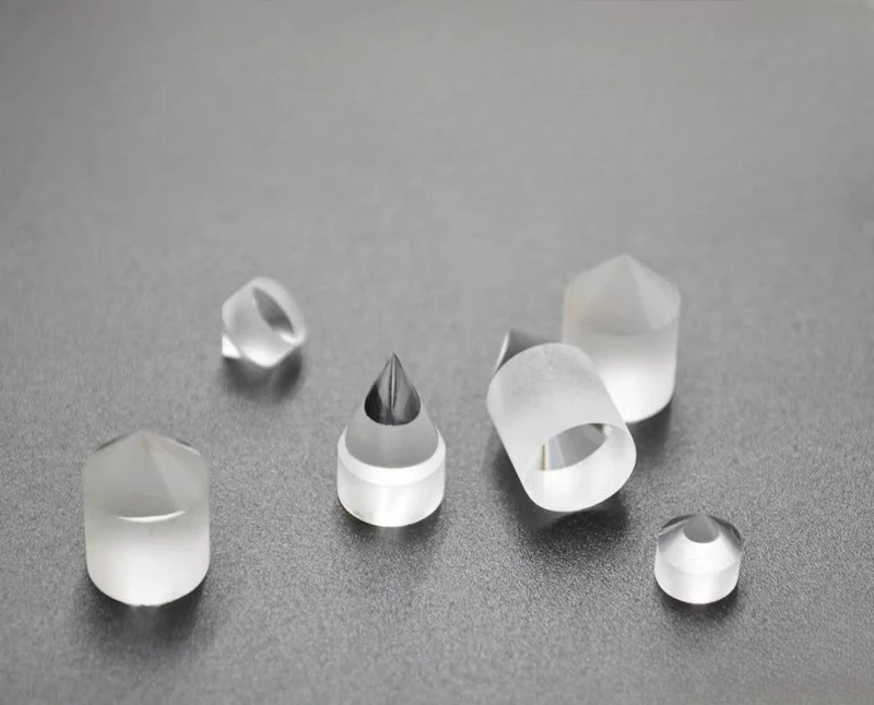 

1PC Multi-size conical lens 90° laser light transmission optical experiment processing of prism lenses