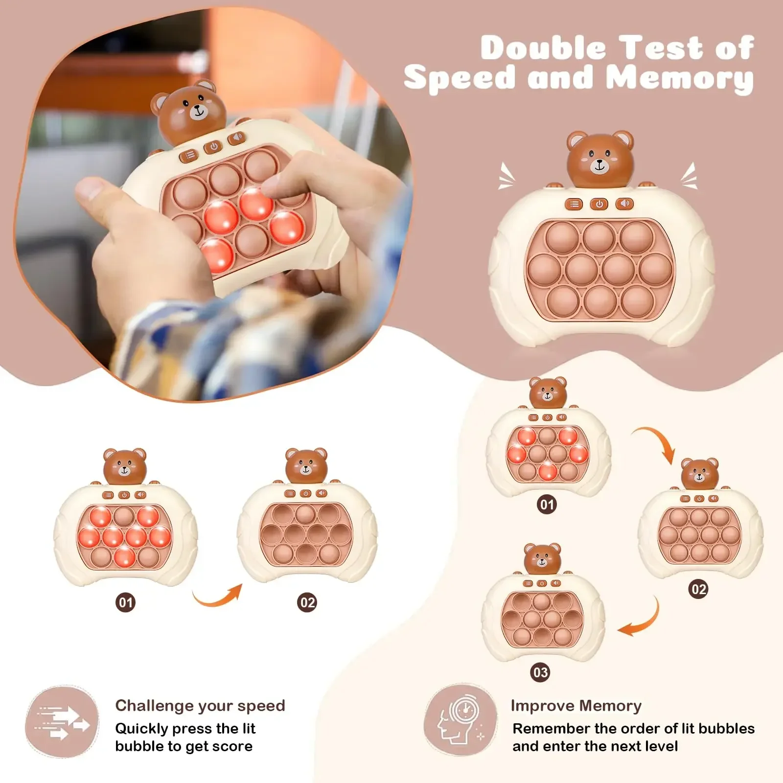 Breaking Game Cinnamoroll Cartoon Puzzle Decompression Toys (require Your Own Battery) Children Gifts