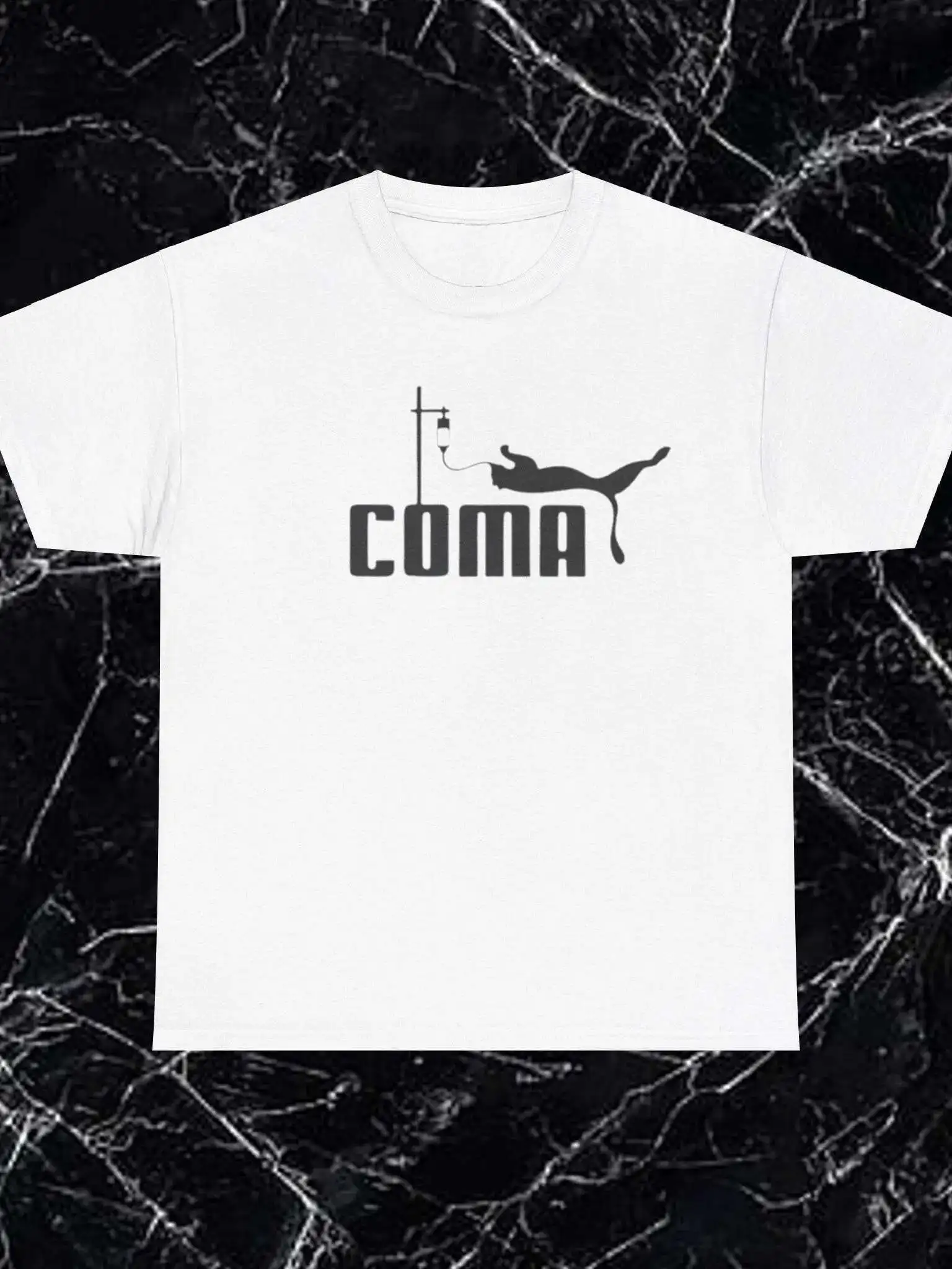 Camiseta divertida con meme, regalo de broma de coma, parodia, mordaza viral