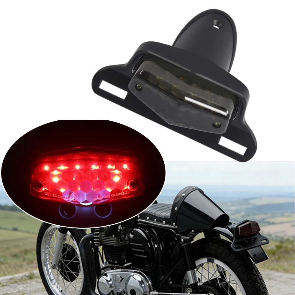

12 В универсальные мотоциклетные светодиодные задние фонари, задний стоп-сигнал, лампа с креплением для номерного знака для винтажной модели Harley