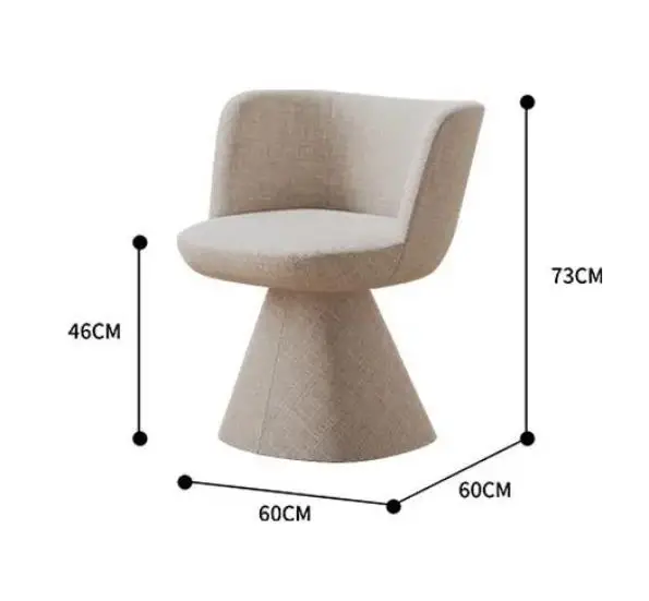 Italian rotatable dining chair cream wind designer home online celebrity ins wind bedroom lazy makeup dinning restaurant chair