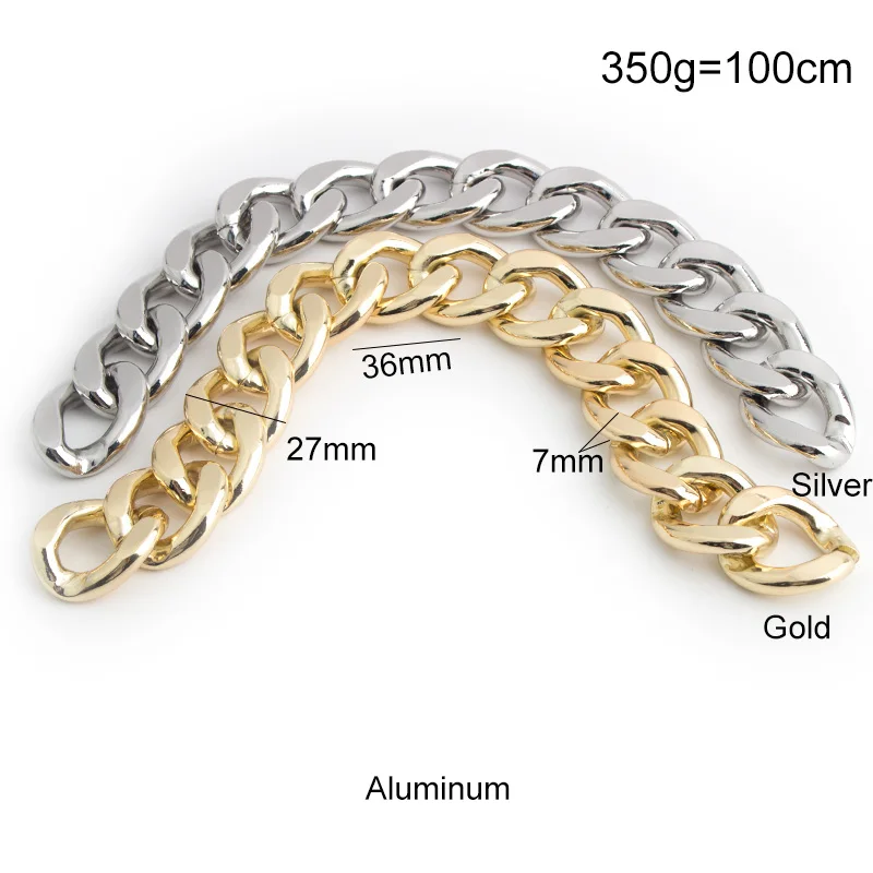 0.5-1-5 meters 4 colors 27mm width purse light weight metal large chain,bag handbag strap gun black chains