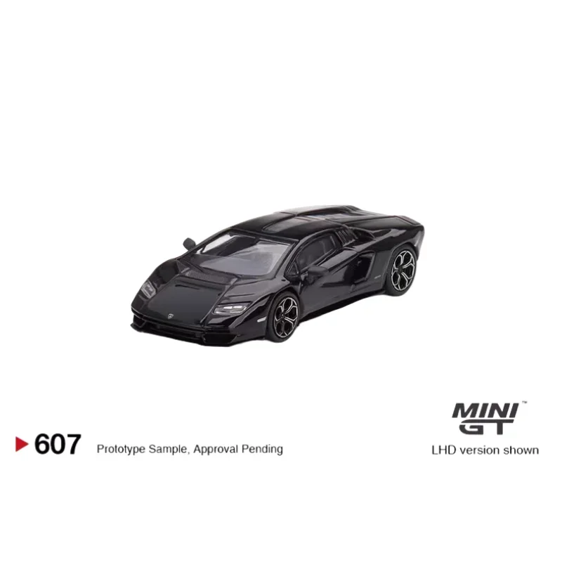 MINI GT 1:64 #607 Lambokini Kontash LPI800-4 Black alloy car model, boy's toy, adult collection display, children's holiday gift