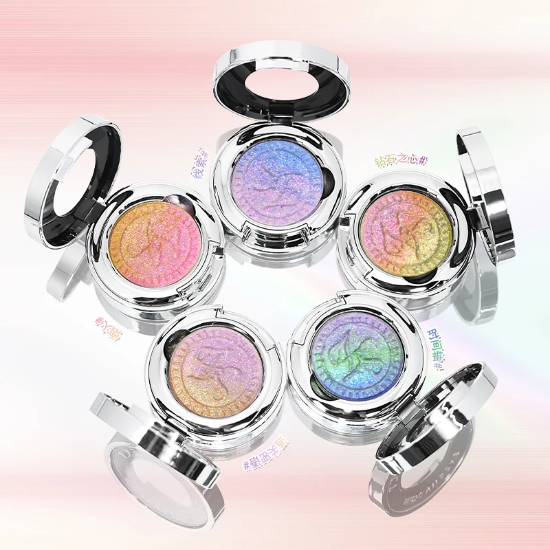 Sheeneffect Chameleon Laser Gradient Single Eyeshadow Highlighter, Super Flash Pearlescent MultiChrome Color Shift Makeup