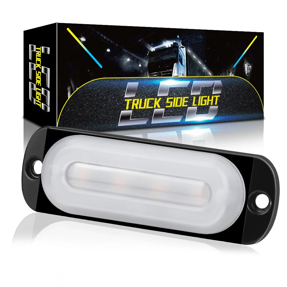 

Volodymyr Car LED Light12V/24V 12W White 4LED Car Truck Fog Light Lamp Off Road Safety Urgent Signal Truck Side Marker Lights