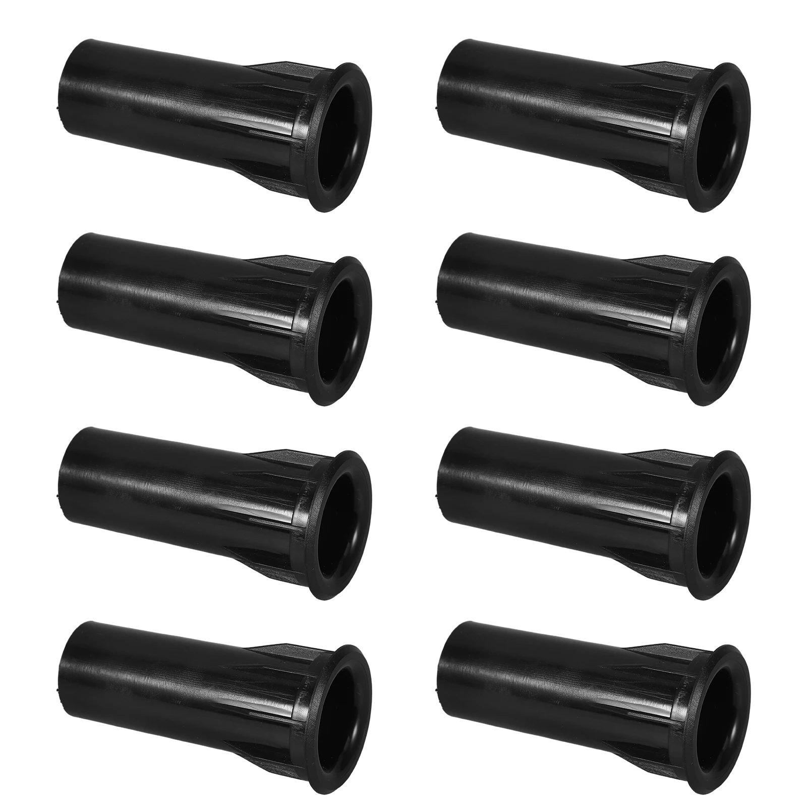 8 قطعة أنابيب منفذ مكبر الصوت الأسود الأنيق لتحسين أداء الجهير في إعدادات الصوت المنزلية أنابيب منفذ الهواء منفذ مكبر الصوت تنفيس #1