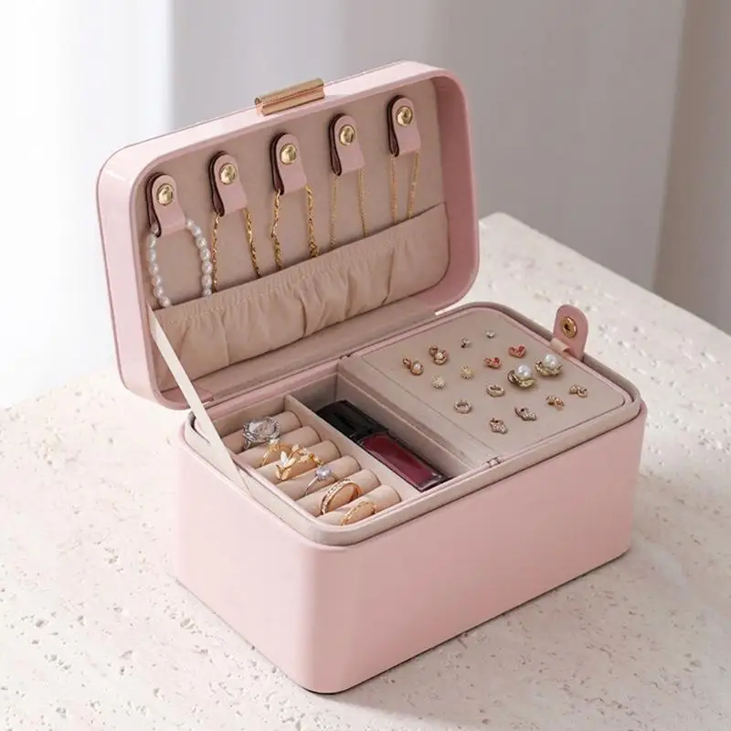 

Compact Jewelry Travel Organizers Premium Multi Section Protective Case Women