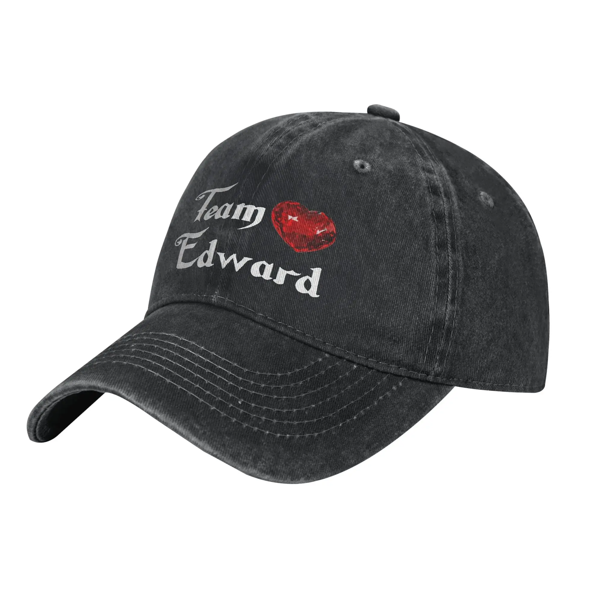 Vintage Team Edward Twilight Baseball Caps Unisex Distressed Washed Snapback Cap  Outdoor Running Golf  Gift Caps Hat