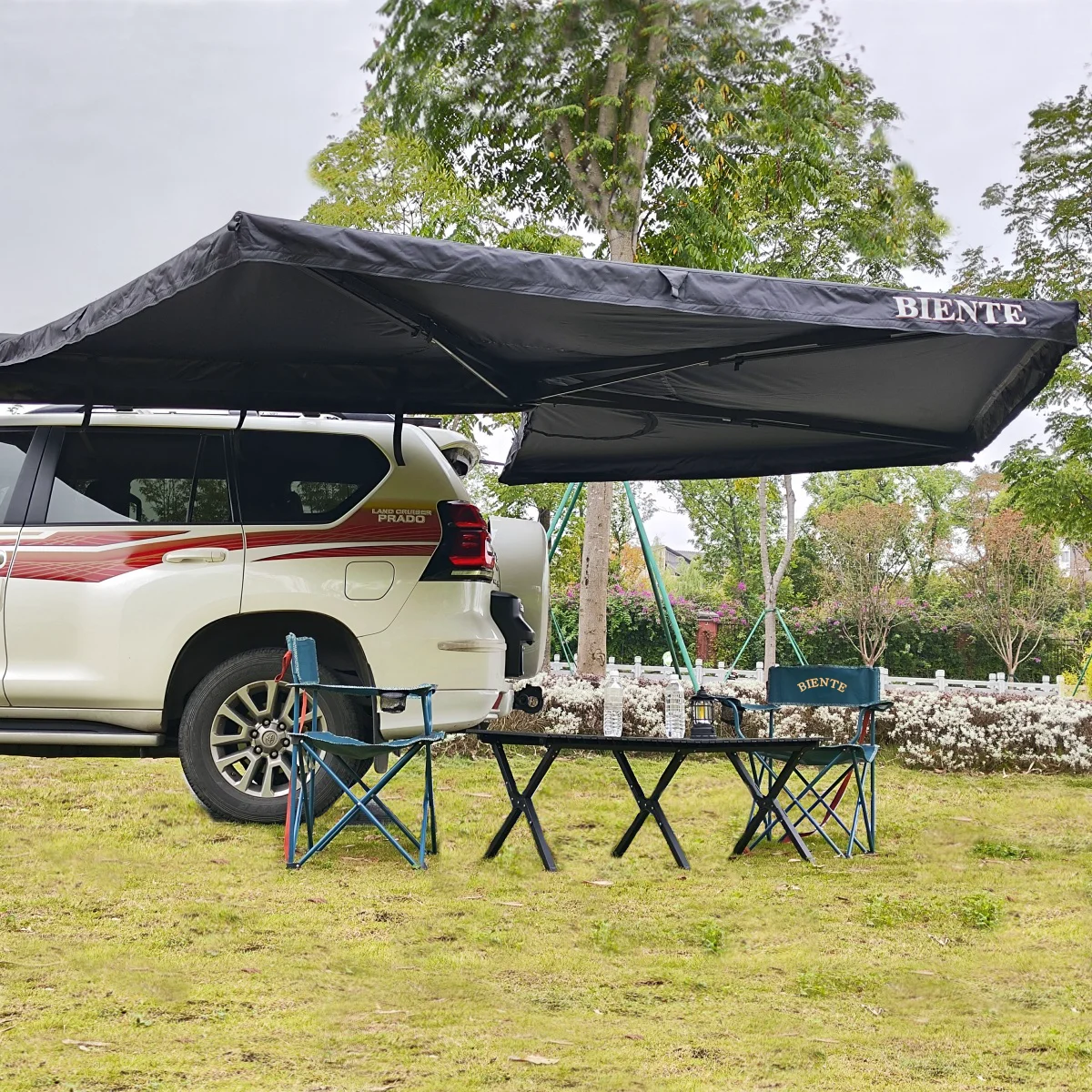 2M Car Awning,Portable 270 Degree Car Shade Canopy Outdoor Camping Oxford Fabric Side Awning Tent