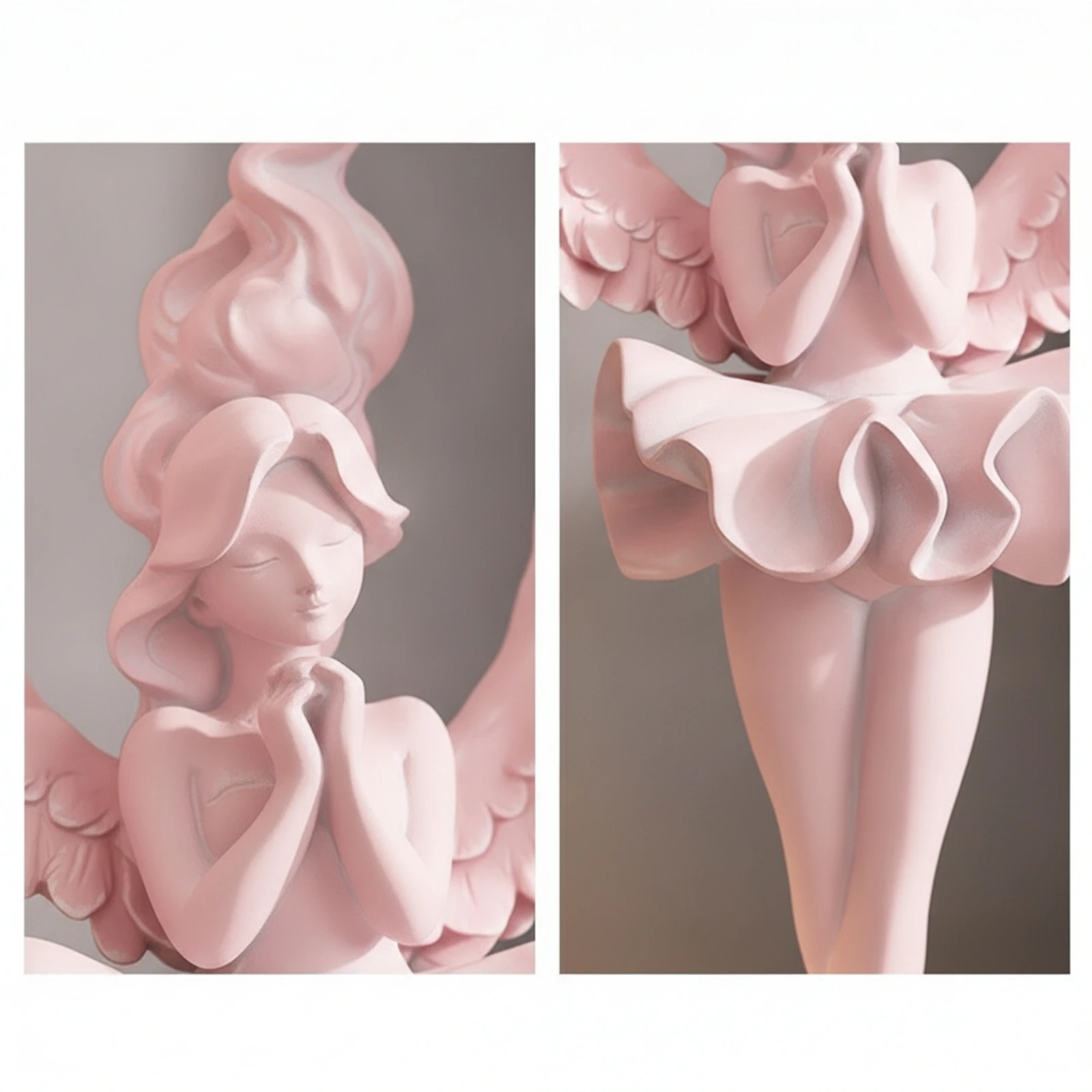 Angel Figurine Slim Praying Angel Statue Girl Statue Sculpted Elegant for Living Room, Shelf