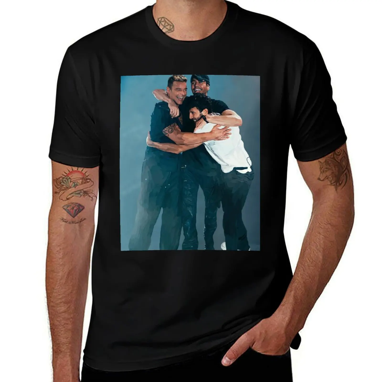 

Enrique Iglesias, Ricky Martin & Sebastian Yatra T-Shirt t shirts for man graphic funny t shirts for man pack white