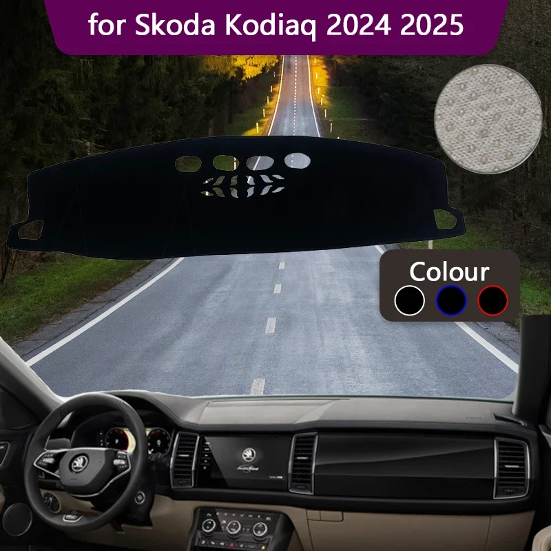 Dashboard Cover for Skoda Kodiaq MK2 2024 2025 Car Dash Board Non-slip Anti-UV Pad Sunshades Cushions Interior Parts Accessories